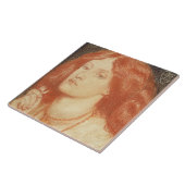 Carreau Portrait d'Elizabeth Siddal (1834-62), 1860 (rouge (Côté)