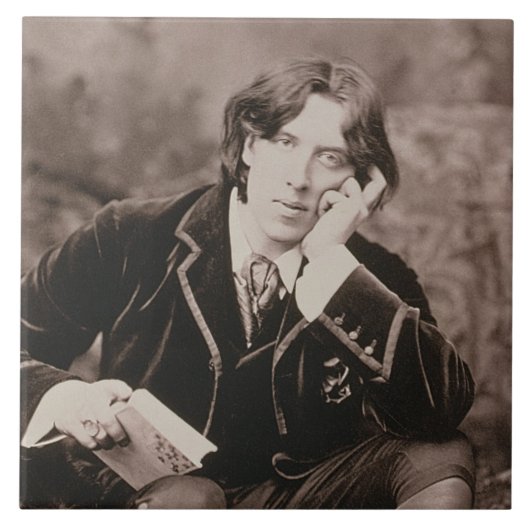 Carreau Portrait d'Oscar Wilde (1854-1900), 1882 (pho de (Devant)