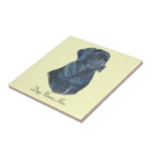 Carreau portrait du chien de black labrador (Côté)