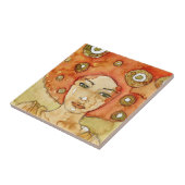 Carreau Portrait d'une belle fille (Côté)