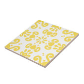 Carreau Portugais Méditerranéen Chaud Jaune Blanc 3 (Côté)