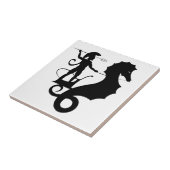 Carreau Poseidon, dessin de relief grec (Côté)