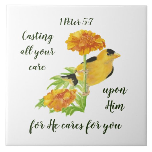 Carreau Poser toute votre attention sur Lui 1 Pierre 5:7 C (Devant)