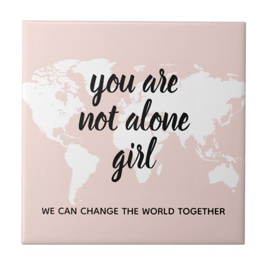 Carreau Positif Vous N'Êtes Pas Seul Citation Motivation F (Devant)