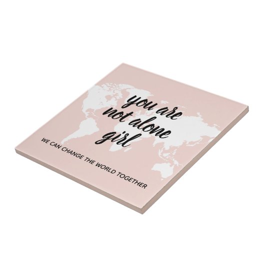 Carreau Positif Vous N'Êtes Pas Seul Citation Motivation F (Côté)