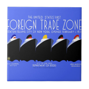 Carreau Poster Art Déco des paquebots de croisière vintage