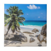 Carreau Poster cadeau Mahe Seychelles Carana Beach (Devant)
