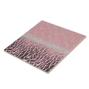 Carreau poster de animal Chic Girly Pink Leopard Image