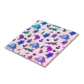 Carreau Poster de animal coloré (Côté)