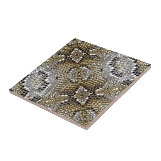 Carreau poster de animal cool motif de serpent python (Côté)