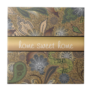 Carreau Poster de animal Paisley Motif