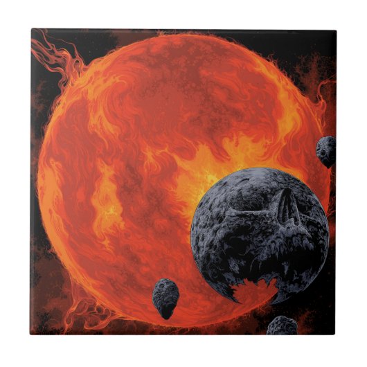 Carreau Poster de cimetière galactique, Macs 2129-1. (Devant)