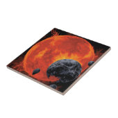 Carreau Poster de cimetière galactique, Macs 2129-1. (Côté)