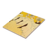 Carreau Poster de la fille dansante Jaune Toulouse Lautrec (Côté)