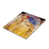 Carreau Poster de la princesse Hyacinth par Alphonse Mucha (Côté)