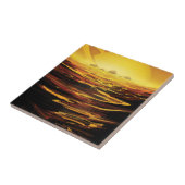 Carreau Poster de l'espace rétro - La plus grande lune de  (Côté)