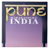Carreau Poster de vacances Pune, Maharashtra Inde (Devant)