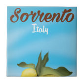 Carreau poster de voyage en Italie Sorrento (Devant)