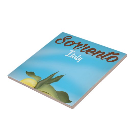 Carreau poster de voyage en Italie Sorrento (Côté)