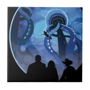 Carreau Poster de voyage Retro Space - Jupiter's Moon Euro