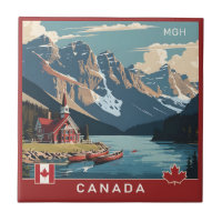Poster de voyage sur mesure Monogramme Canada
