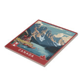 Carreau Poster de voyage sur mesure Monogramme Canada (Côté)