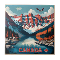 Poster de voyage sur mesure Monogramme Canada