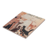 Carreau Poster d'une fille nourricière Chats Vintage Stein (Côté)