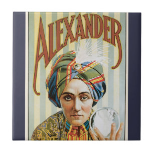 Carreau Poster magique vintage, Alexander, l'homme qui con