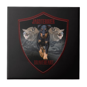 Carreau Poster Tapisserie Jagdterrier Porte - clé d'impres