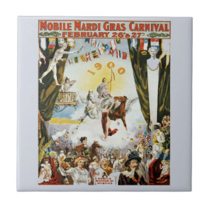 Carreau Poster vintage Mardi Gras
