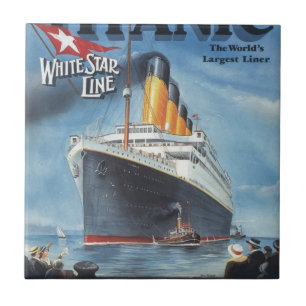 Carreau Poster vintage titanique original 1912