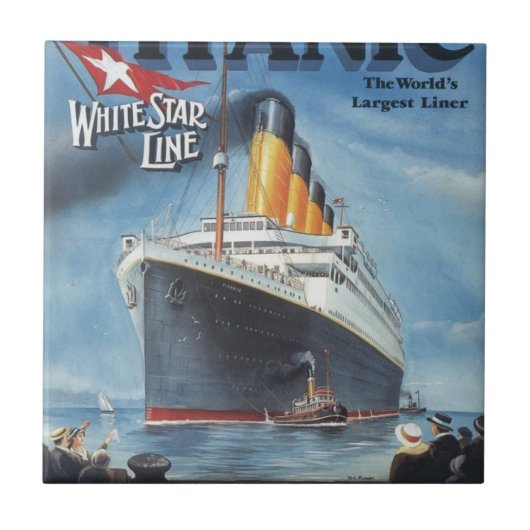 Carreau Poster vintage titanique original 1912 (Devant)