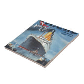 Carreau Poster vintage titanique original 1912 (Côté)