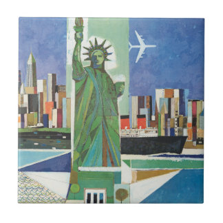 Carreau Poster Vintage voyage pour American Airlines