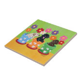 Carreau Pot à fleurs Labrador Chiots (Côté)