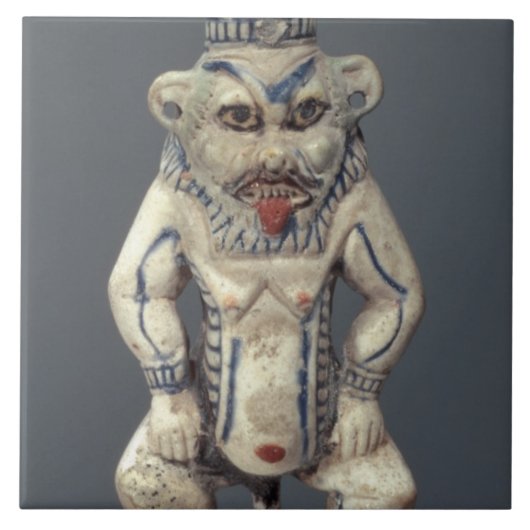 Carreau Pot de Kohl, dépeignant le dieu égyptien Bes de (Devant)