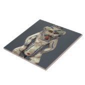 Carreau Pot de Kohl, dépeignant le dieu égyptien Bes de (Côté)