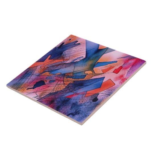 Carreau "Potentiel libéré" Art Abstrait contemporain (Côté)