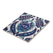 Carreau Poterie turque tribale ethnique florale de (Côté)