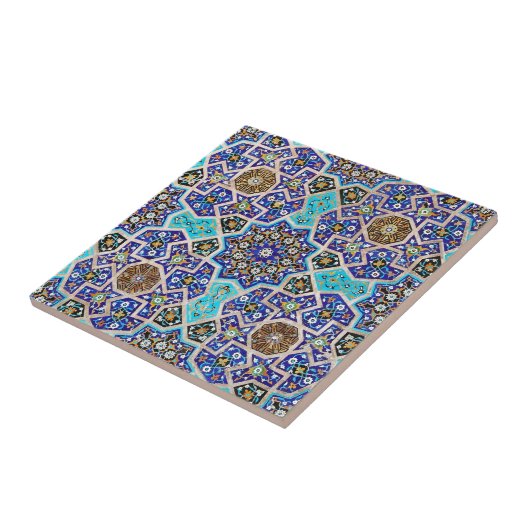 Carreau Poterie turque tribale ethnique florale de (Côté)