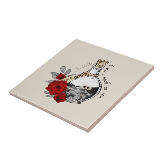 Carreau Potion d'amour sorcière gothique (Côté)