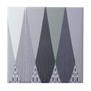 Carreau Pots Chevron Gris Cendré Imprimer