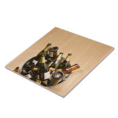 Carreau Poubelle de rebut complètement des bouteilles (Côté)