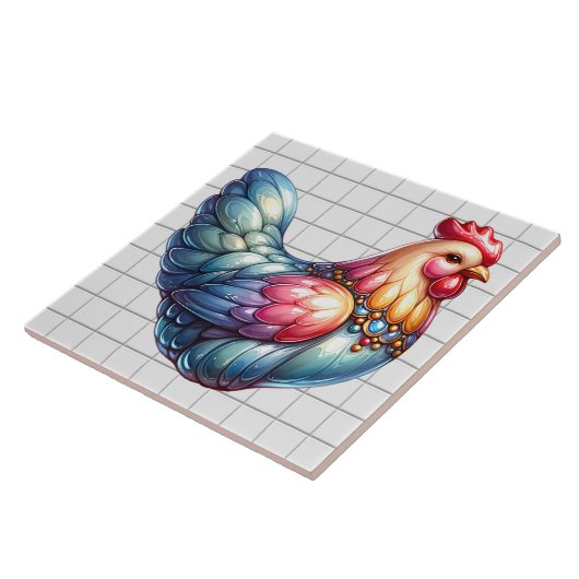 Carreau Poulet en céramique (Côté)