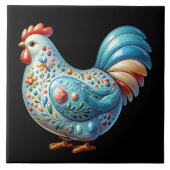 Carreau Poulet en céramique (Devant)