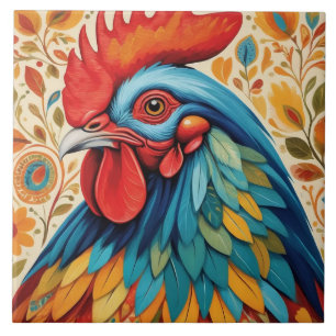 Carreau Poulet rustique au coq rustique