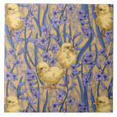 Carreau Poulets et hyacinthes jaunes (Devant)