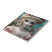 Carreau Poupée Vintage bleue, (Côté)