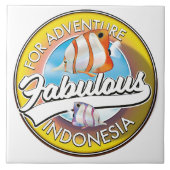 Carreau Pour le logo de l'Indonésie fabuleuse d'aventure (Devant)